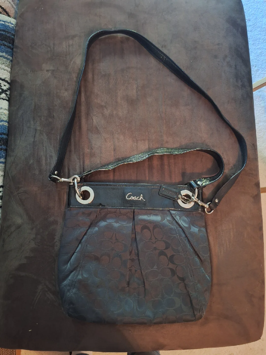 Coach Black Shoulder Bag 👜 thumbnail