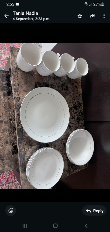 White Dinnerware Set - Plates, Bowls, Cups