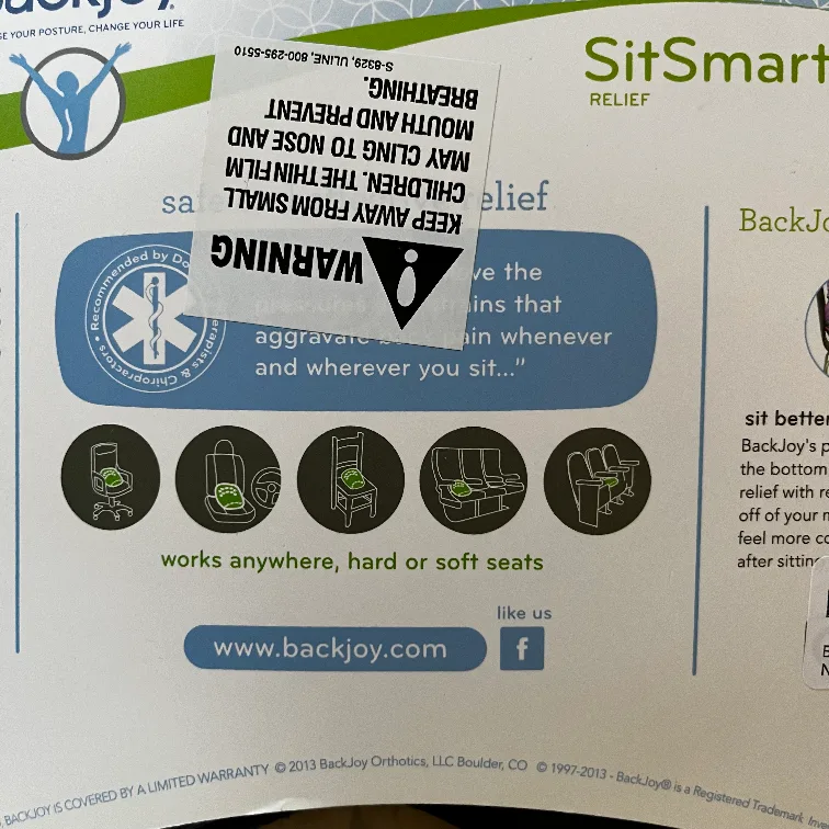 Backjoy SitSmart Back & Posture Relief - Adult Size 🥕 image indicator(6)