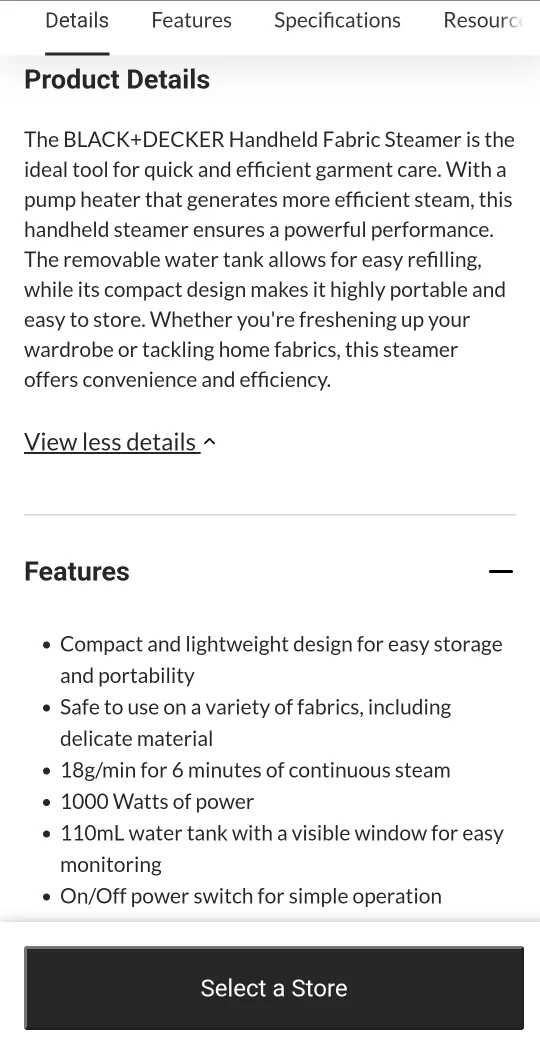 Brand New Black & Decker Easy Garment Steamer image indicator(8)