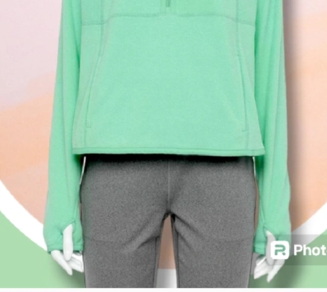 NWT XXL ¼ Zip Mock Neck Fleece Pull Over Top w Kangaroo Pocket - photo 3
