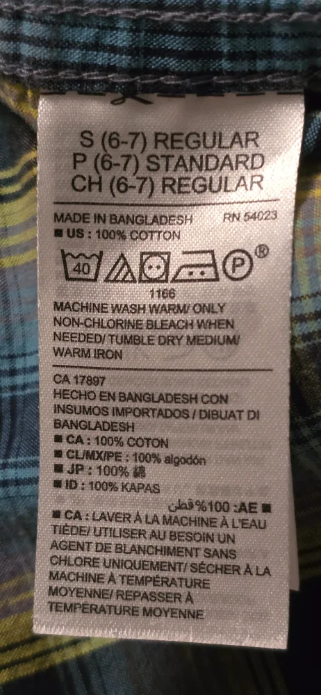 Boys Old Navy Plaid Shirt - Size 6-7 (S) image indicator(8)