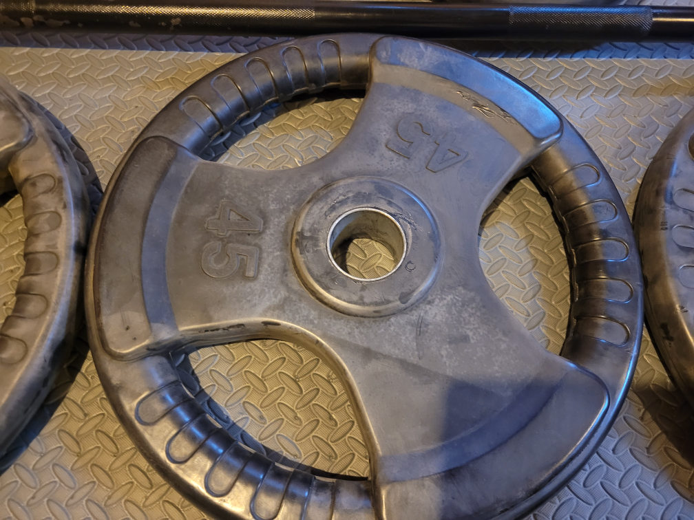 Barbell, Preacher Bar, and Weight Plates with Stand. - photo 2