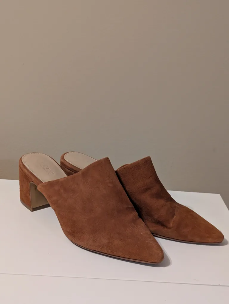 Aldo Brown Suede Mules - Size 9 thumbnail