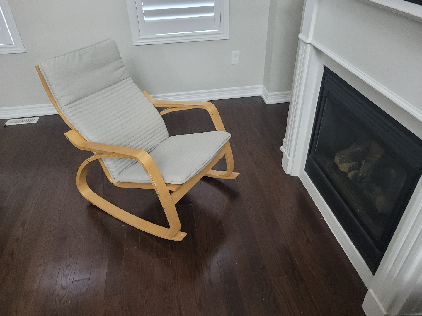 IKEA Poang Rocking Chair - Birch Veneer/Grey
