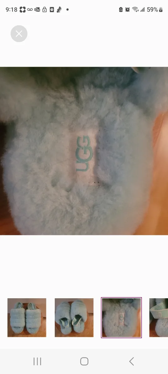UGG Fluff Yeah Slides - Size 8 - Light Blue image indicator(3)