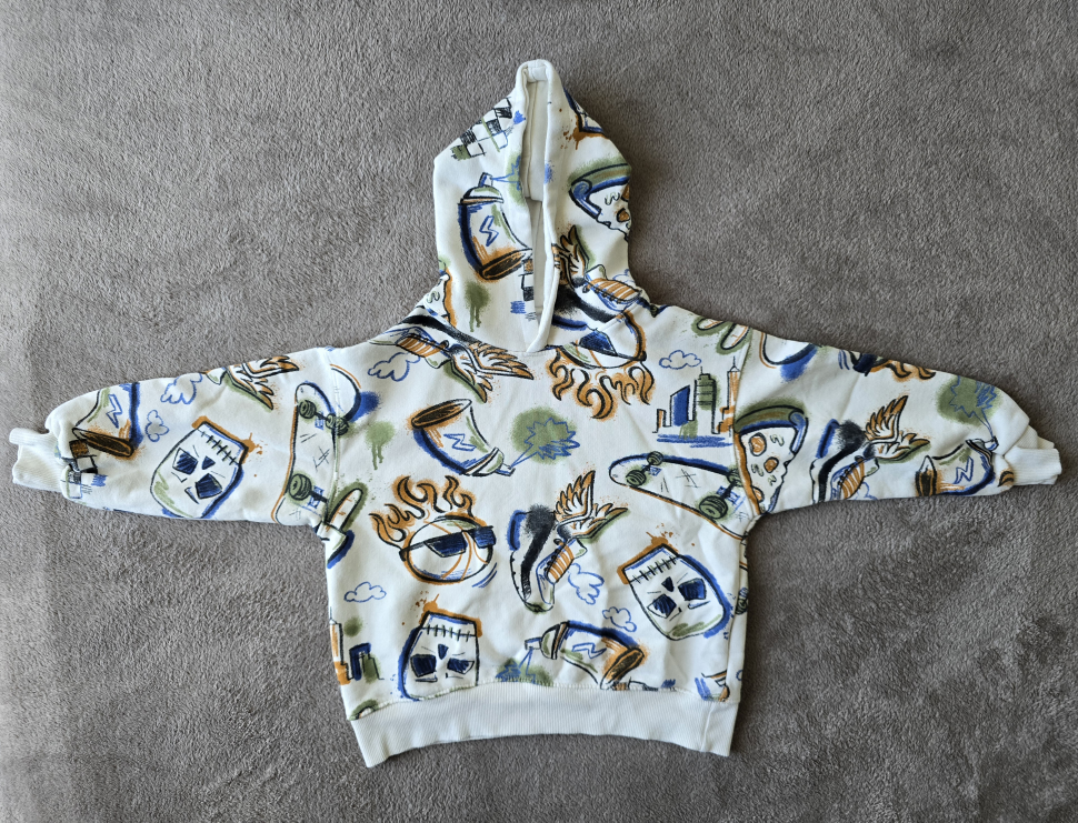 Zara Kids Graphic Print Hoodie Size 8-9 - photo 2