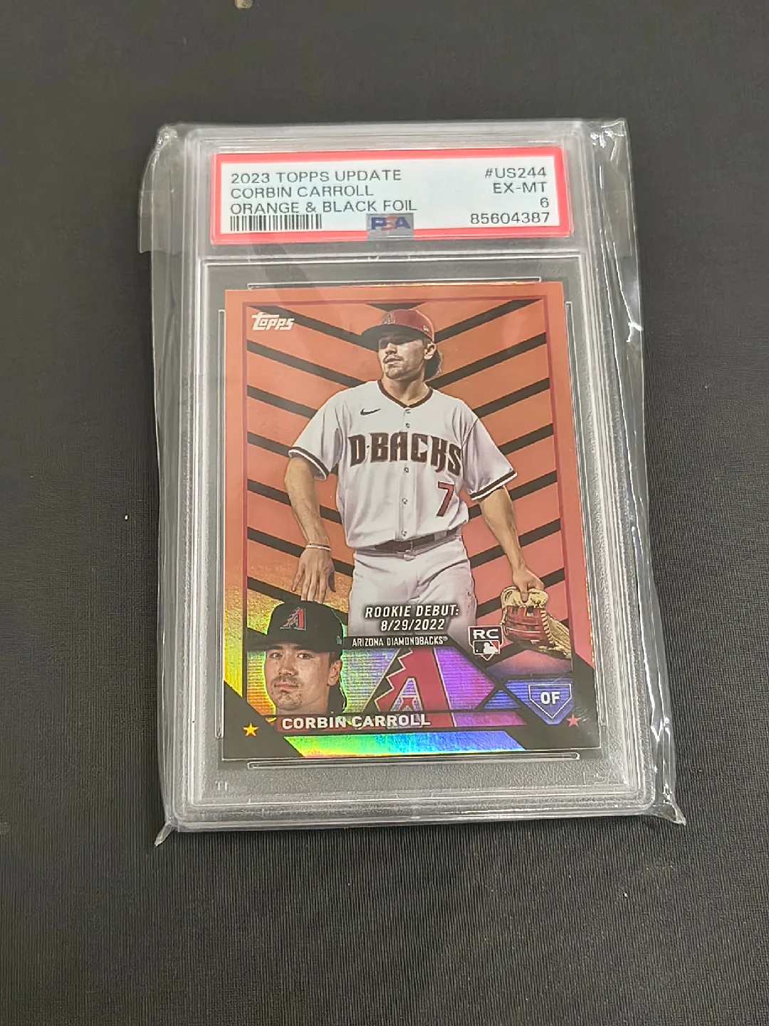 Corbin Carroll 2023 Topps Update Orange & Black Foil thumbnail