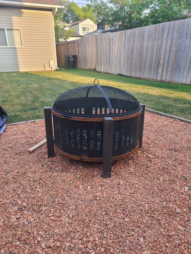 Outdoor Fire Pit with Cover