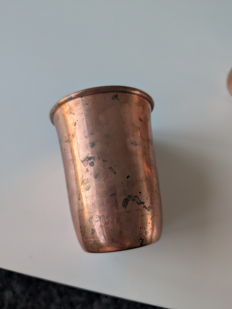 Copper Pitcher with Two Copper Cups - photo 3