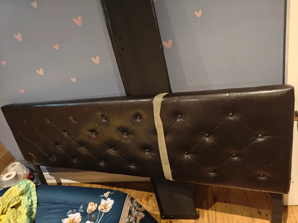 King Size Grey Upholstered Bed Frame image indicator(9)