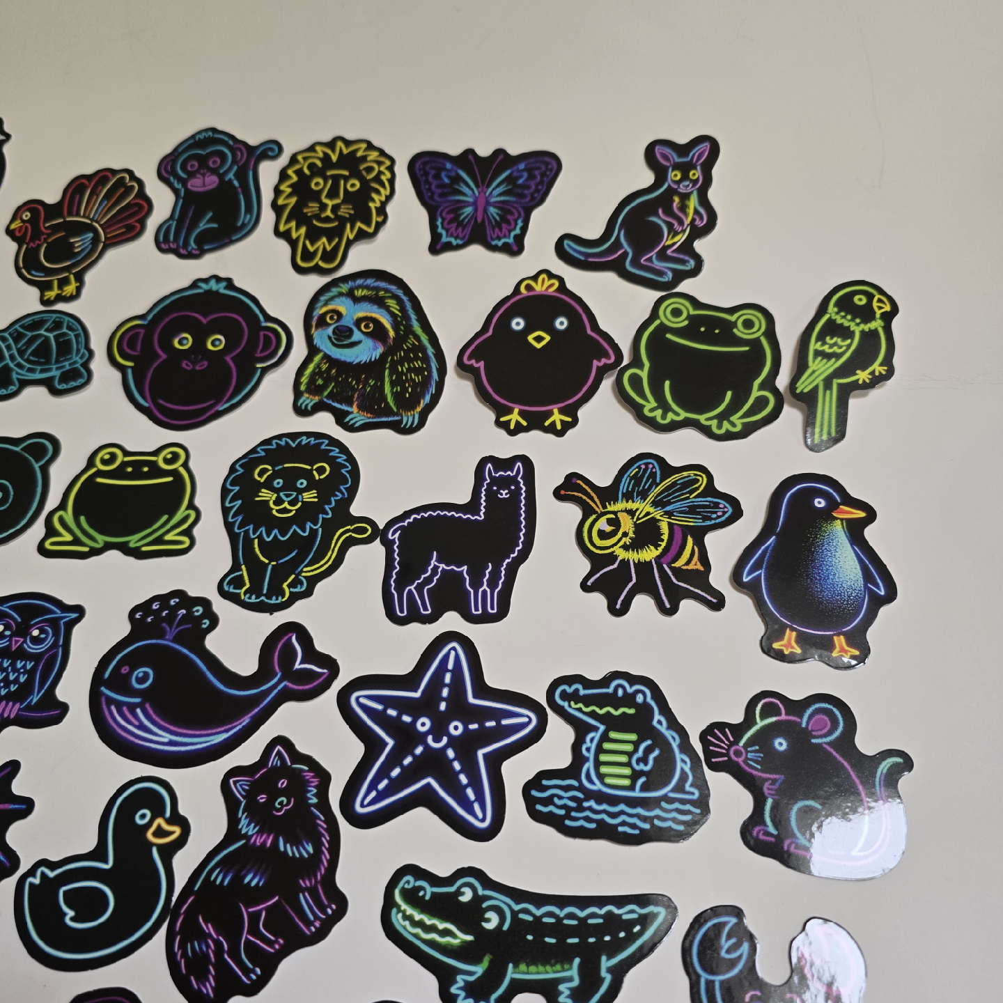 Lot of Neon Animal Vinyl stickers NEW - photo 3