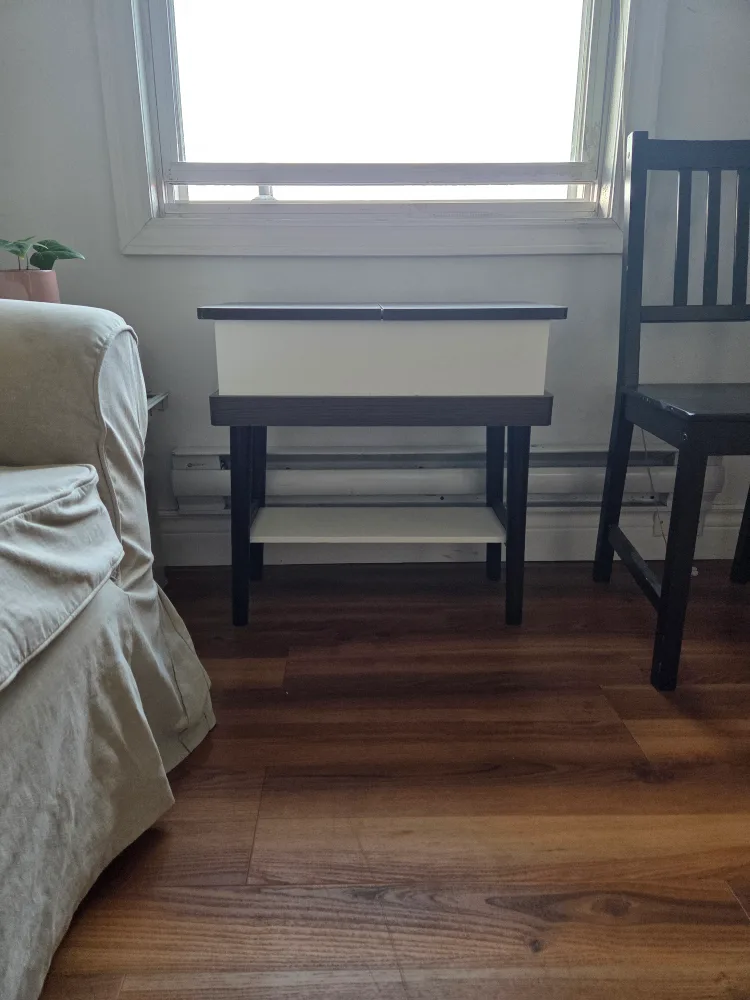 Flip top side table with storage drawer image indicator(3)