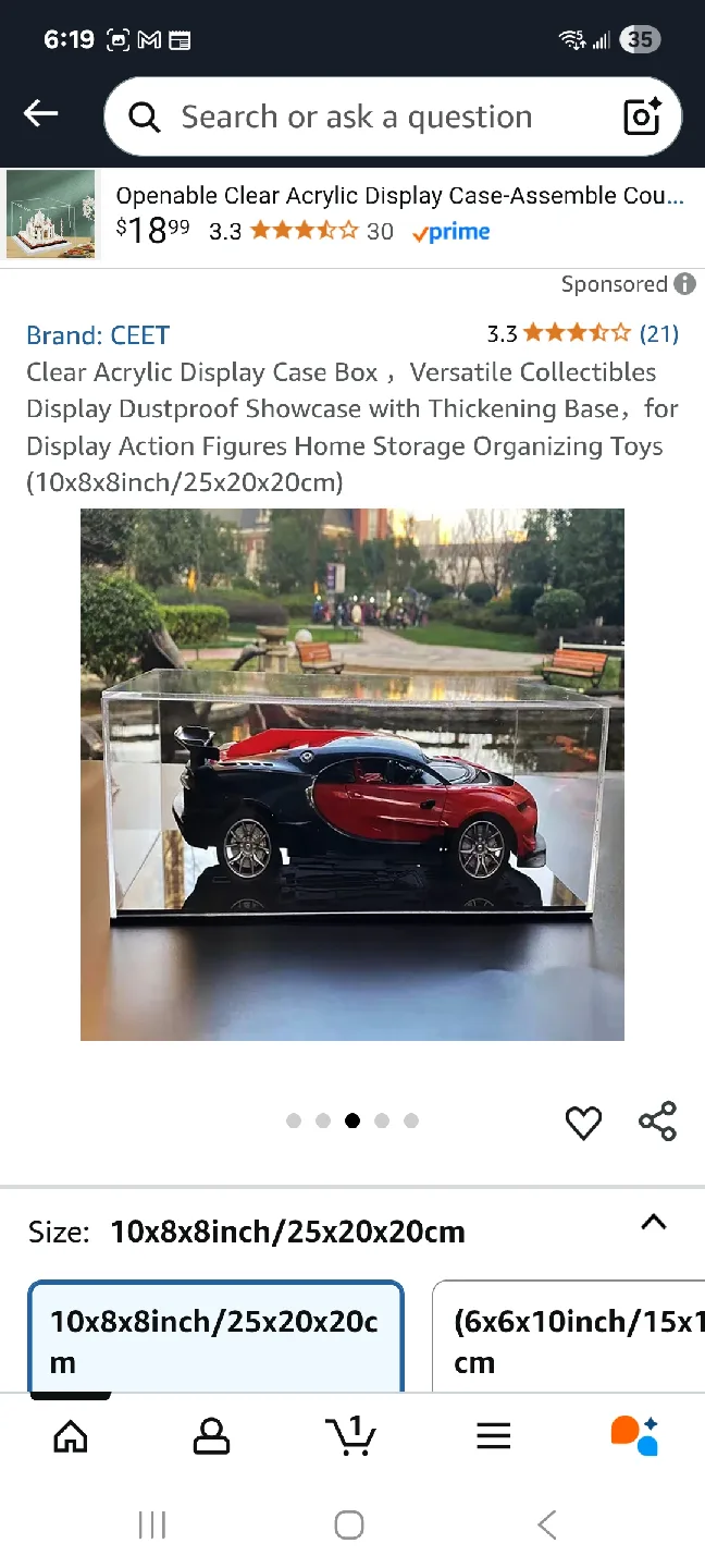 Acrylic Display Case 14x8x12 inch image indicator(2)