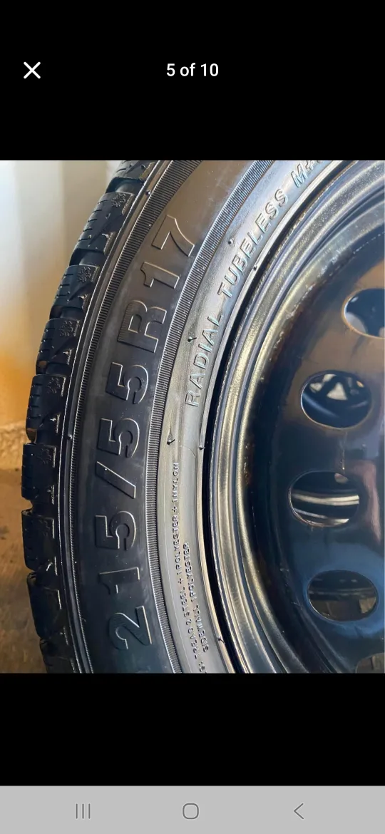 Set of 4 EVERGREEN winter tires rims (215 55 17) image indicator(5)