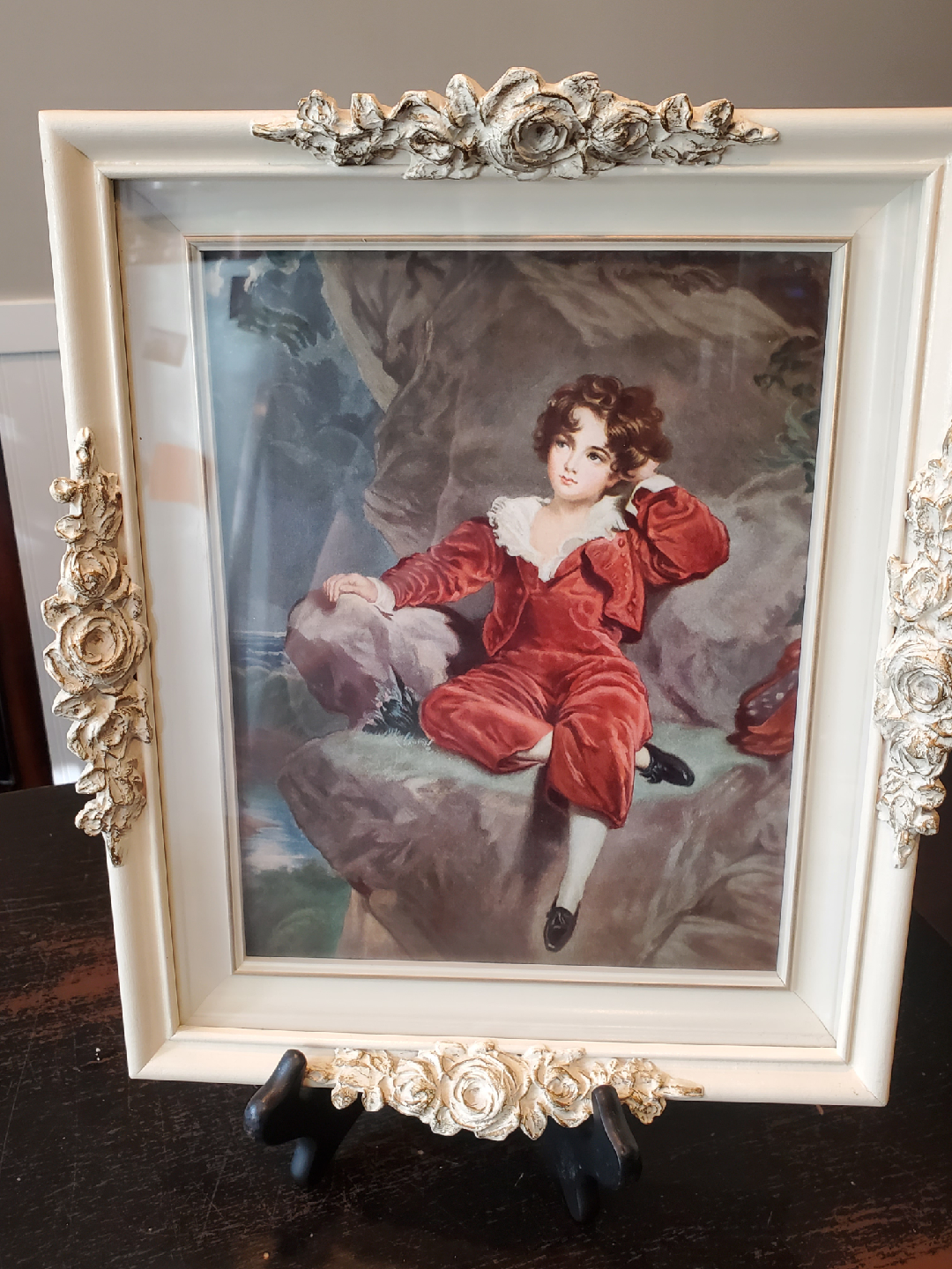 Vintage Framed Red Boy