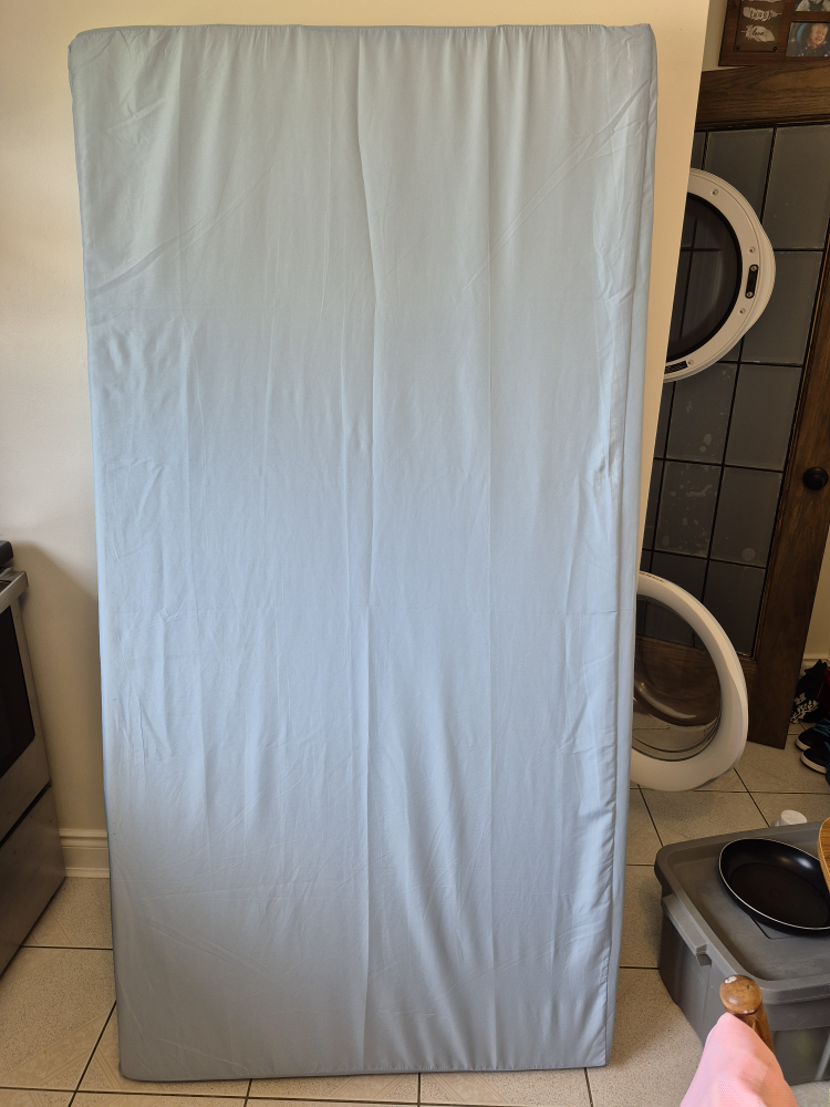 Foam Twin Mattress - Light Blue Cover