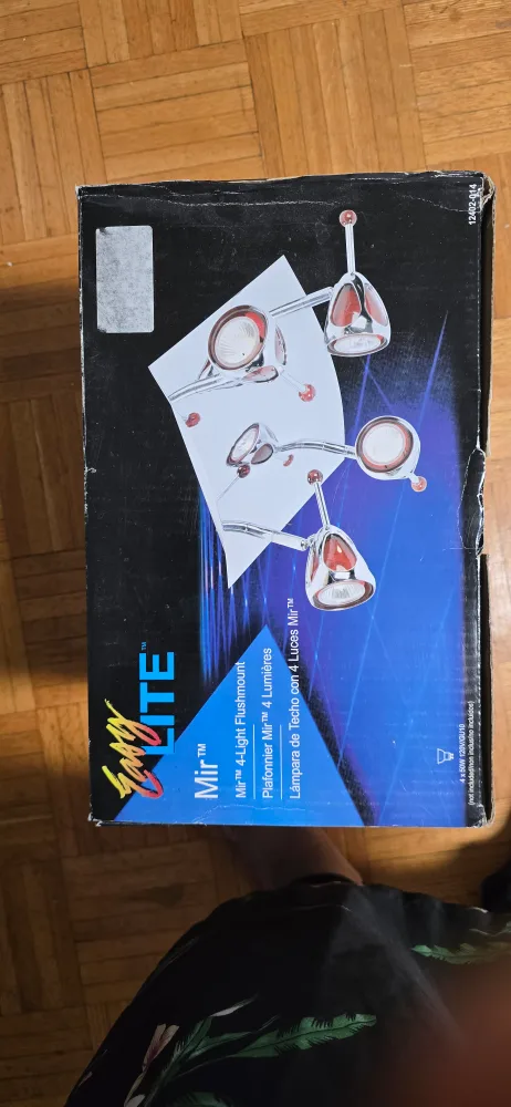 BRAND NEW Eurofase Mir 4-Light Flushmount Chrome/Cherry Red🥕 image indicator(4)