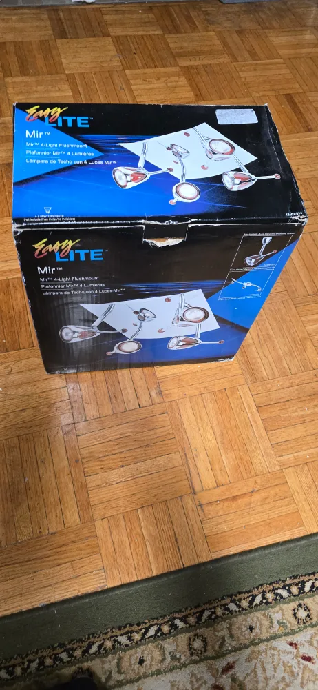 BRAND NEW Eurofase Mir 4-Light Flushmount Chrome/Cherry Red🥕 image indicator(5)