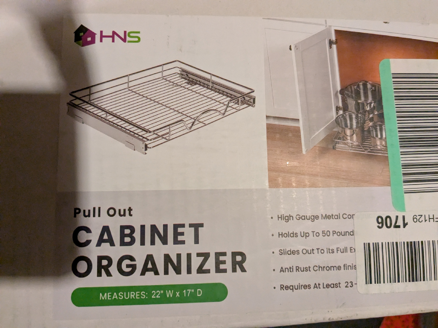 HNS Pull Out Cabinet Organizer - 22" x 17" - photo 2