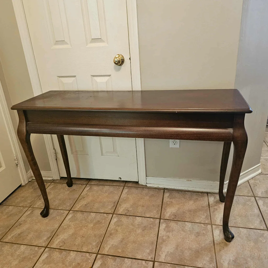 Brown Rectangle Solid Wood Sofa Table image indicator(7)