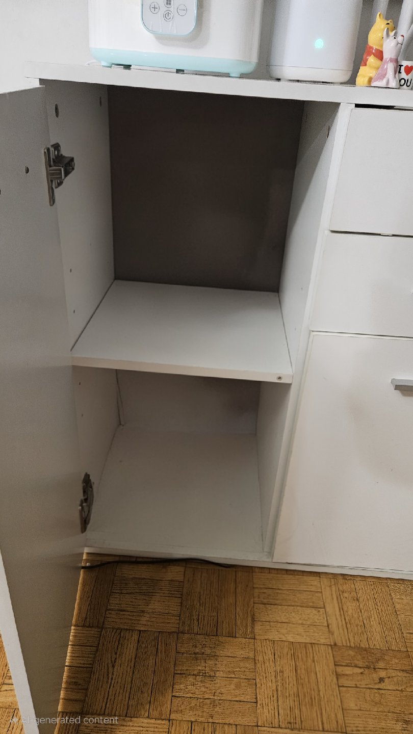 White Cabinet with Drawers & Door - photo 2