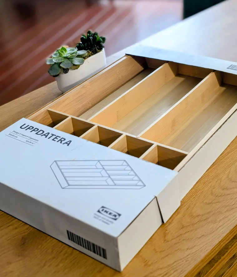 IKEA UPPDATERA Cutlery Tray, Light Bamboo - New in Box! thumbnail