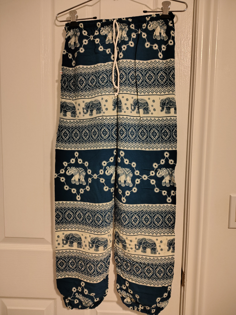 Elephant Print Thai Pants