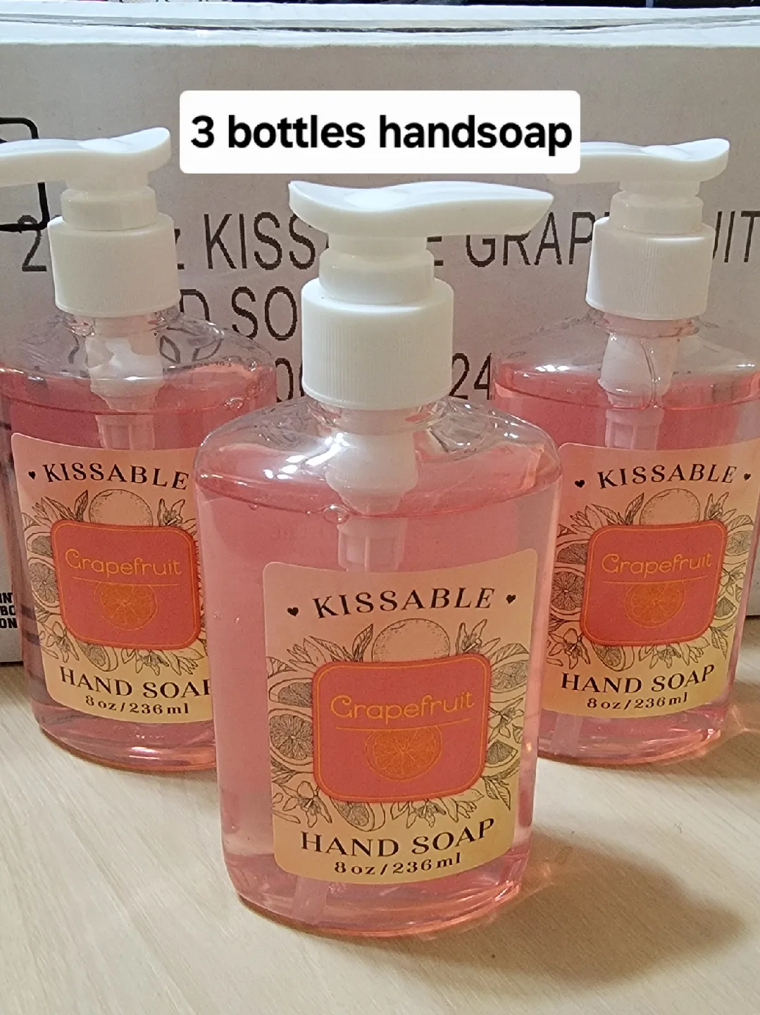 KISSABLE Grapefruit Hand Soap (3 bottles) thumbnail