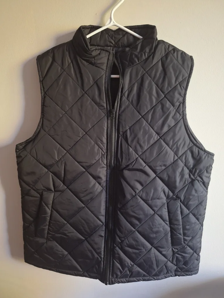 NEW Quilted Black Vest thumbnail