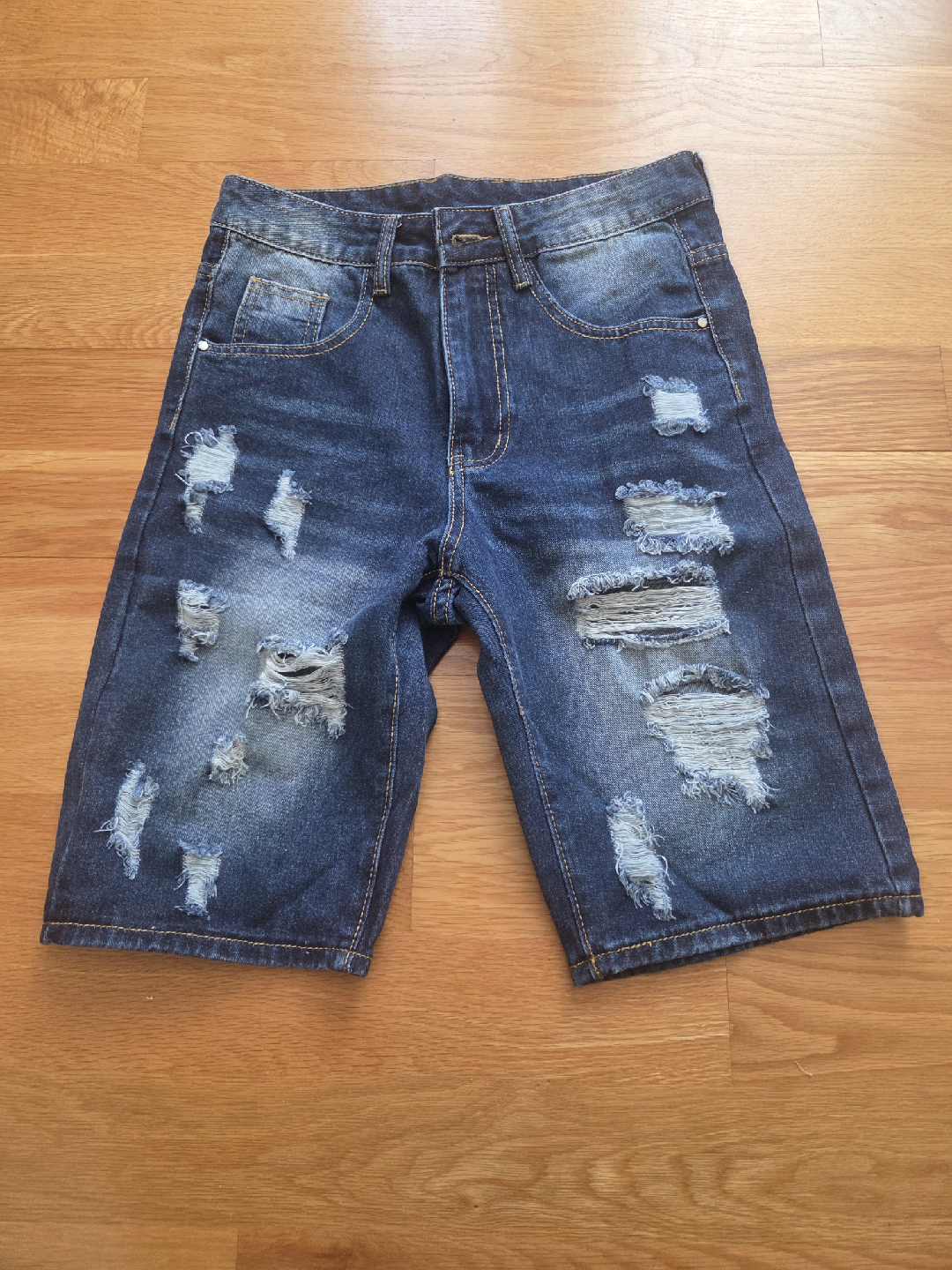 Distressed Denim Shorts - Size 28 - photo 2