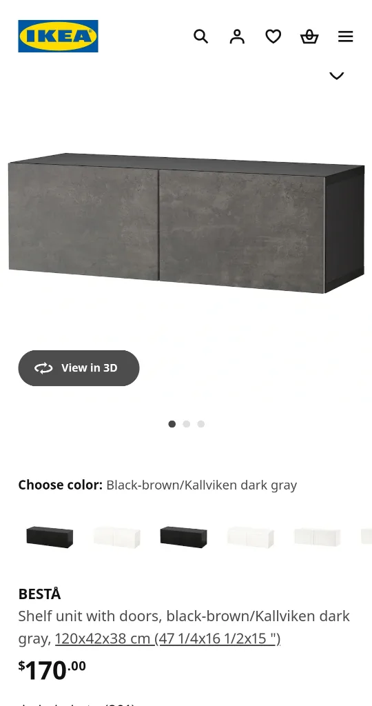 ➡️ IKEA BESTA Shelf Unit - Black-brown/Kallviken Dark Gray image indicator(6)