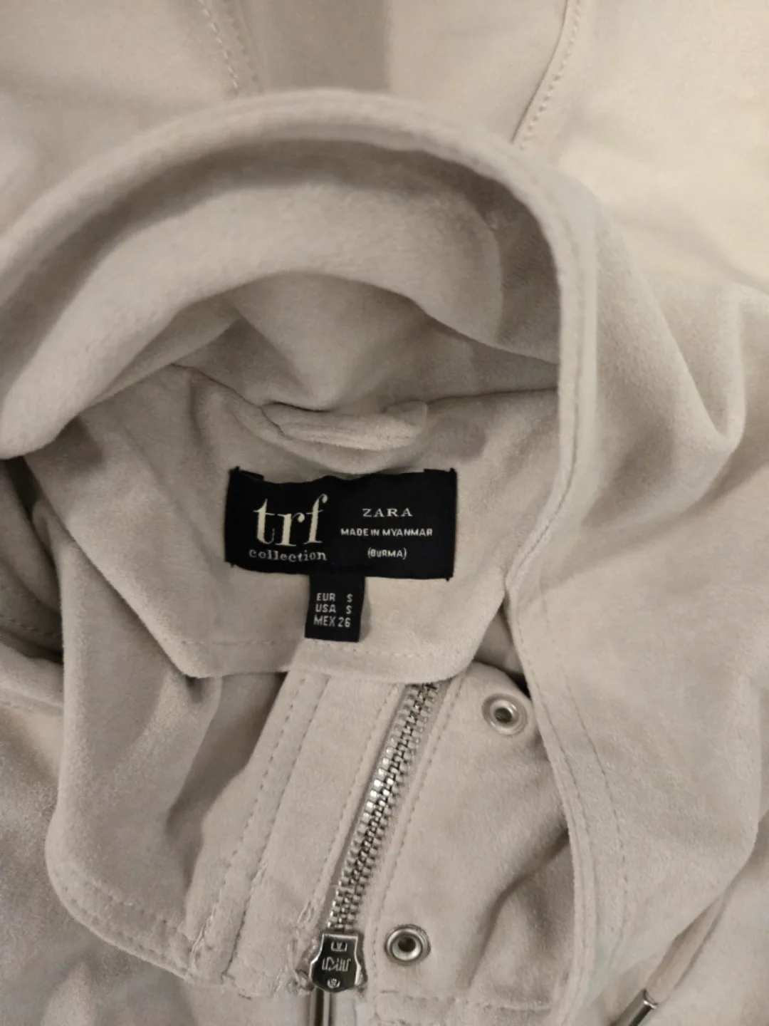 Zara TRF Collection Beige Hooded Jacket - Size S image indicator(2)