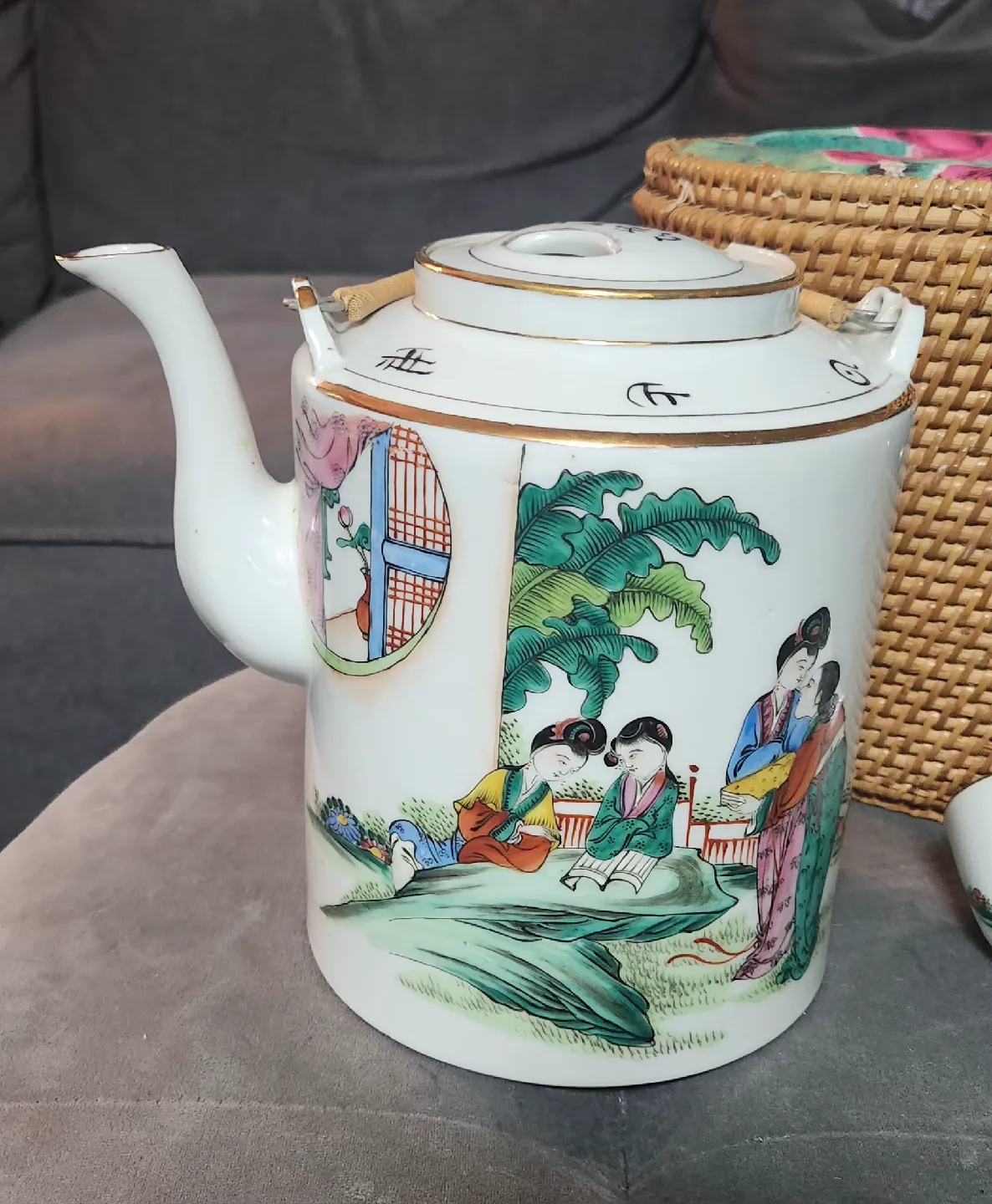 Vintage Asian Style Tea Pot Set image indicator(3)