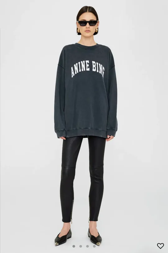 Anine Bing Tyler Sweatshirt Washed Black image indicator(2)