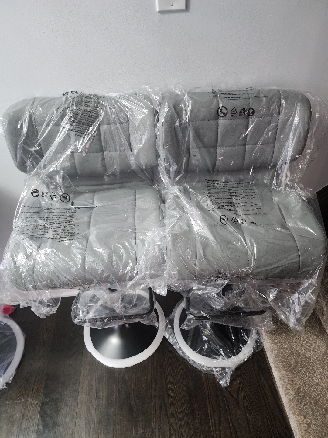 Adjustable Height Bar Stool - Grey, New in Box - photo 2
