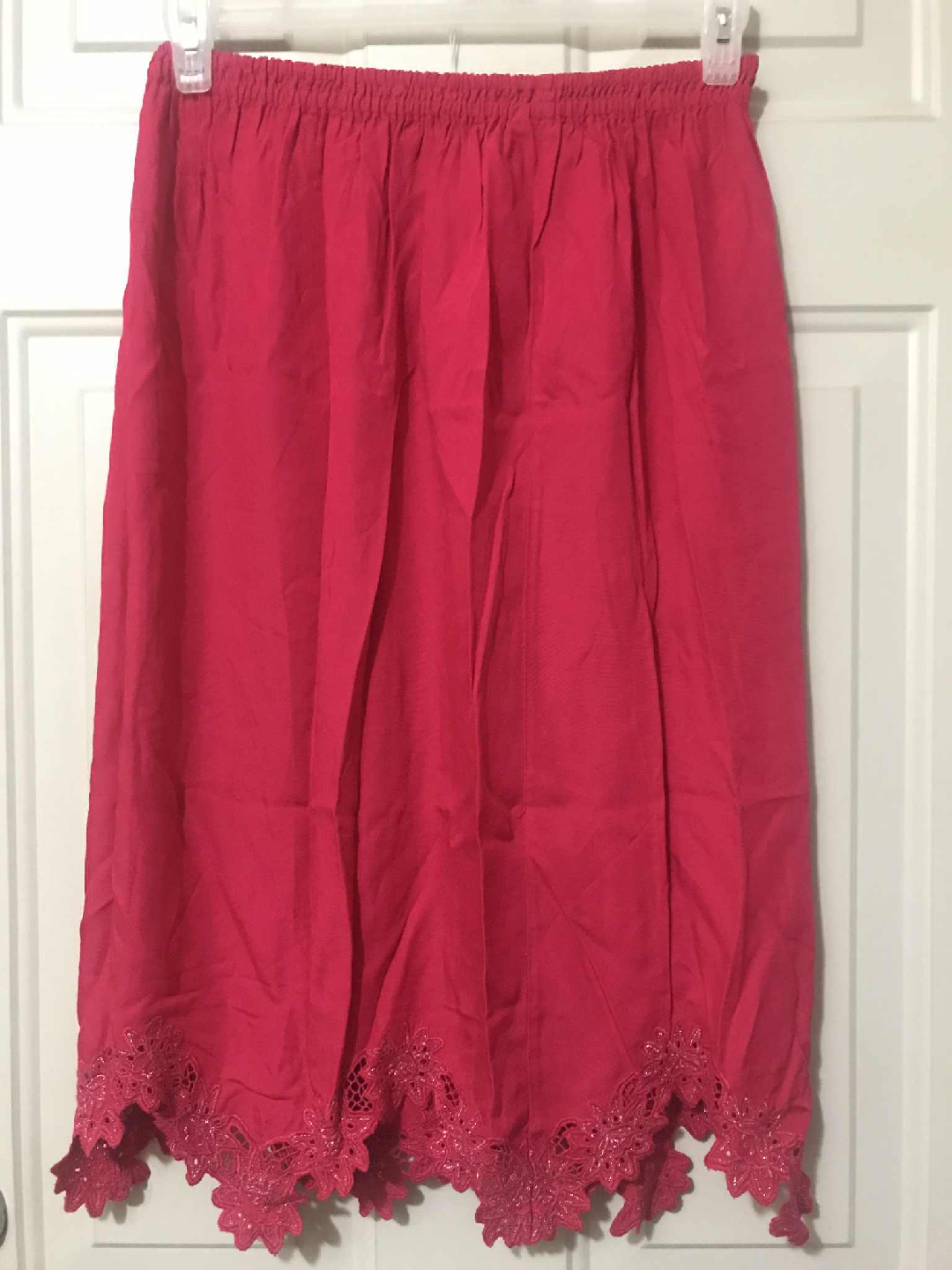Justlia White Rayon Blouse & Pink Rayon Skirt - Size S - photo 2