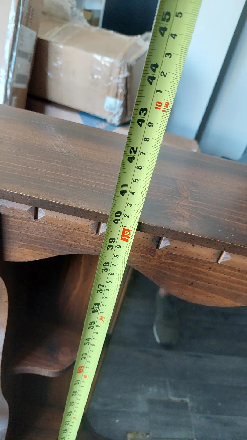 Wood Framed Mirror with Shelves 55"x43" image indicator(5)