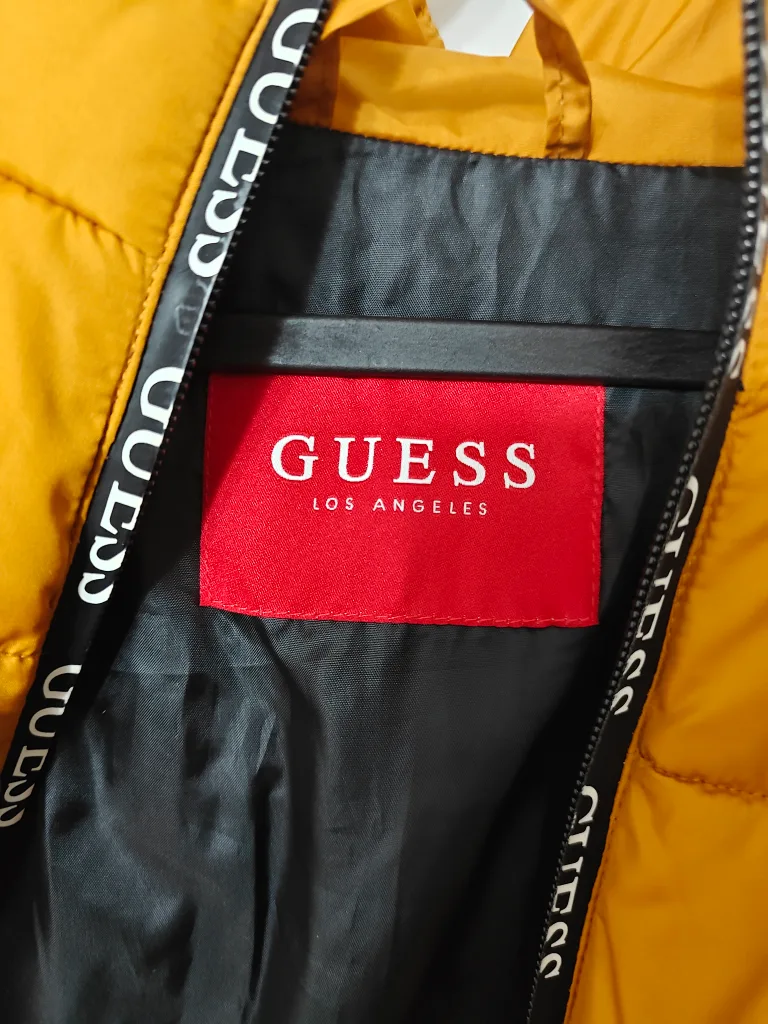 Guess Puffer Jacket - Size L - Mustard Yellow image indicator(2)