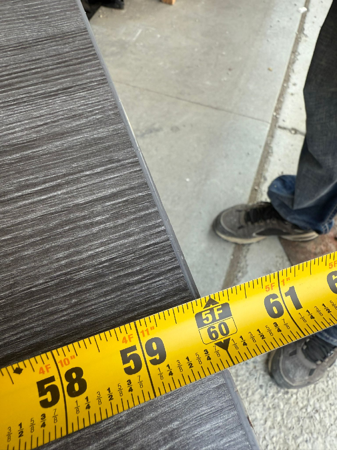 Grey Woodgrain Desk - 59" x 29" - photo 2