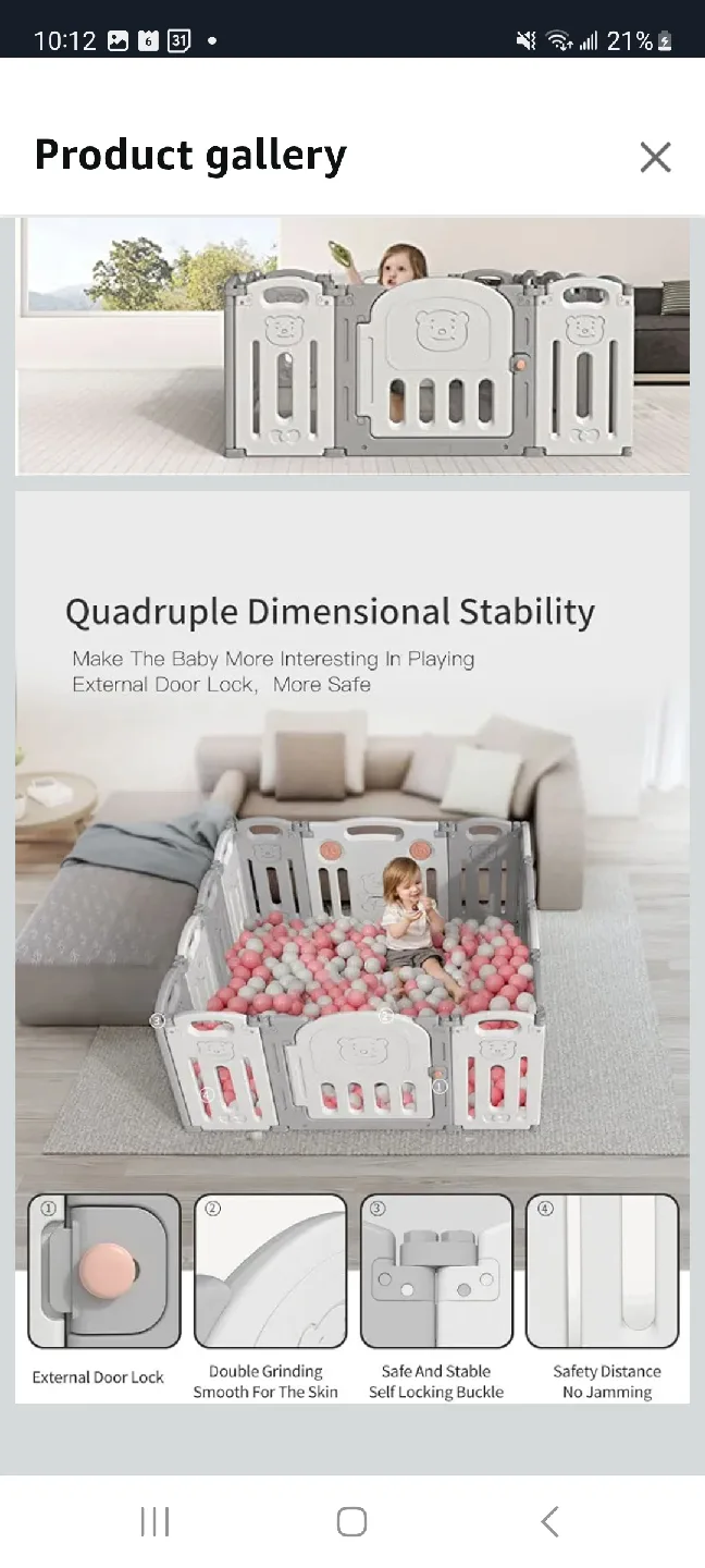 Baby Playpen - Safety Play Yard image indicator(2)