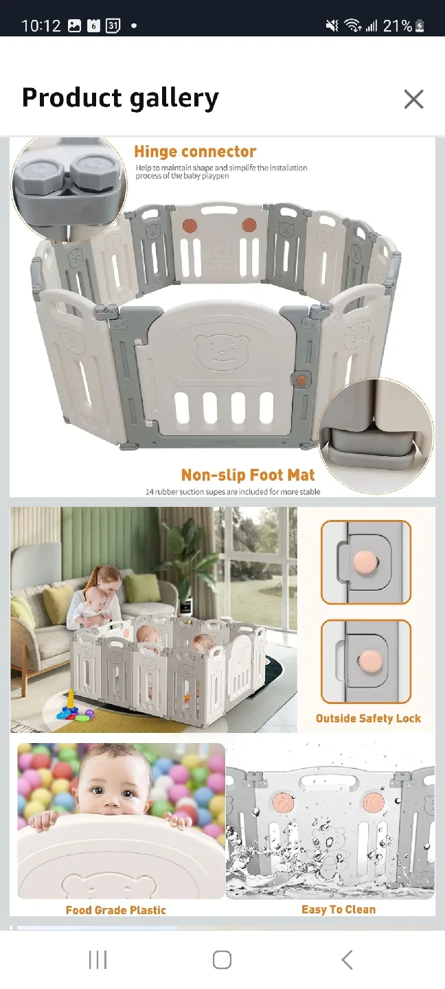 Baby Playpen - Safety Play Yard image indicator(3)