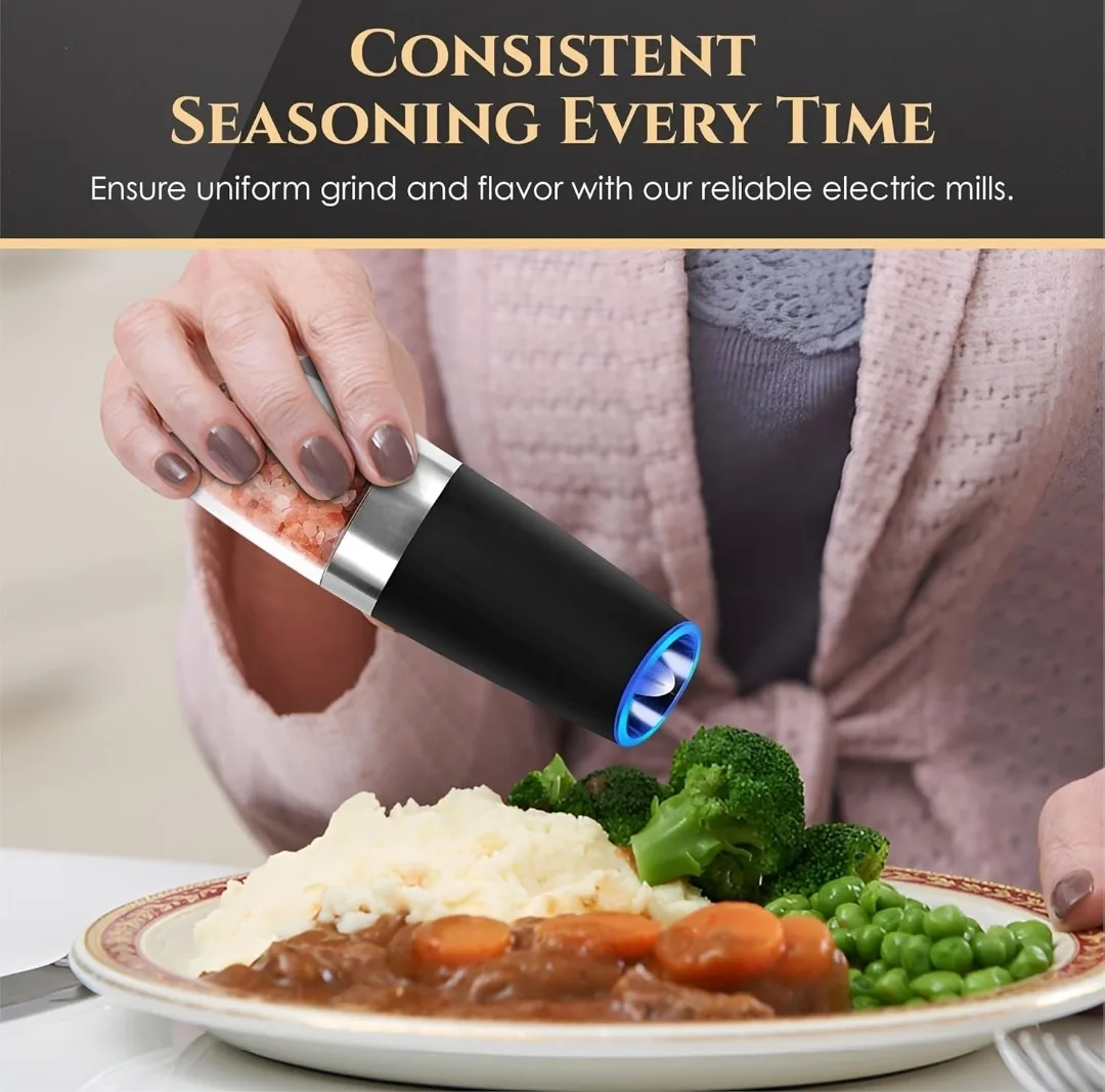 Electric Salt & Pepper Grinder - Black image indicator(2)