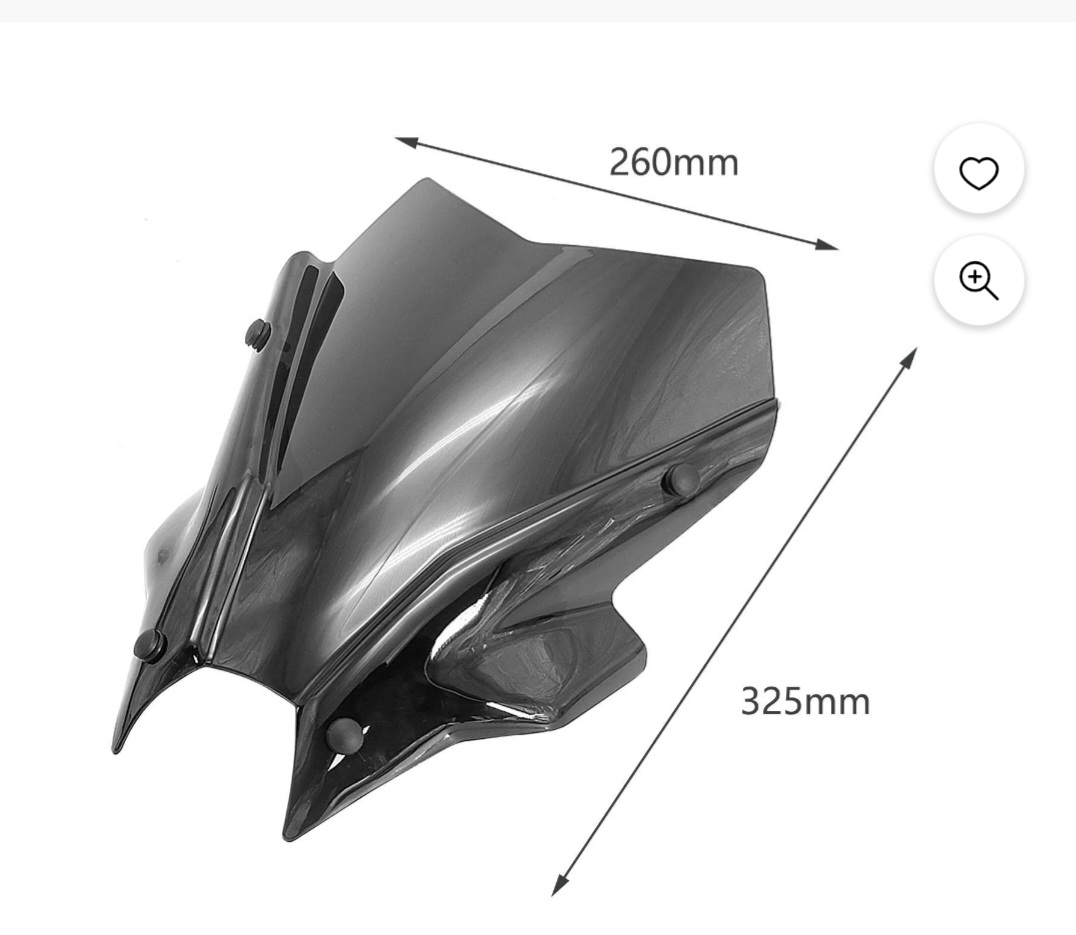 YamahaMT-09 Motorcycle Windshield - Black,  open box - photo 4