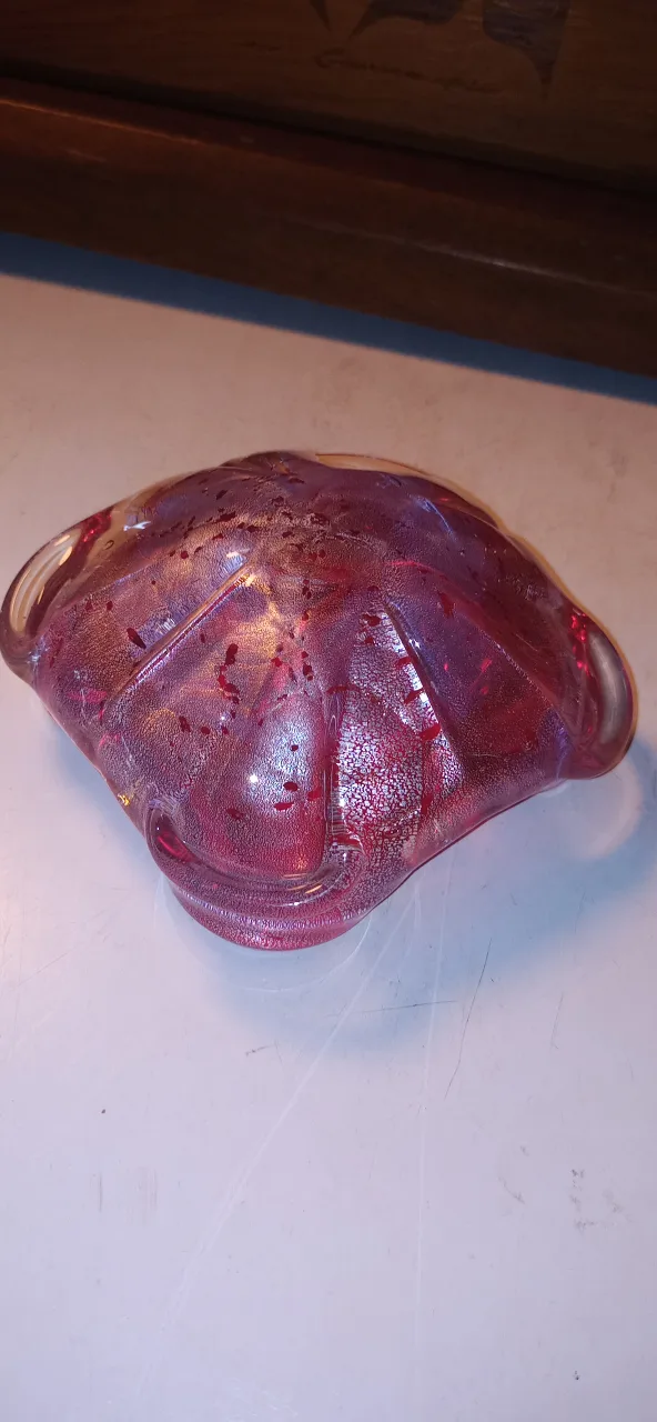 Genuine Murano Art Glass Bowls - Red & Gold image indicator(8)