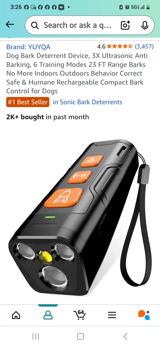 YUYQA Dog Bark Deterrent Device - Black image indicator(5)