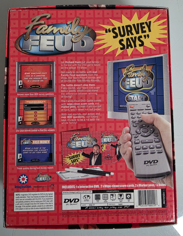 2004 Family Feud DVD Game - photo 2
