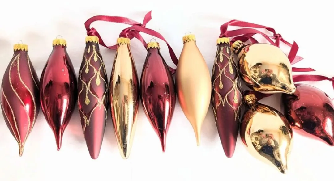 Mixed Teardrop Christmas Tree Ornaments image indicator(6)