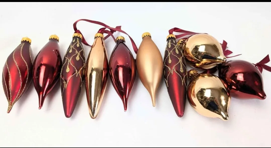 Mixed Teardrop Christmas Tree Ornaments image indicator(8)
