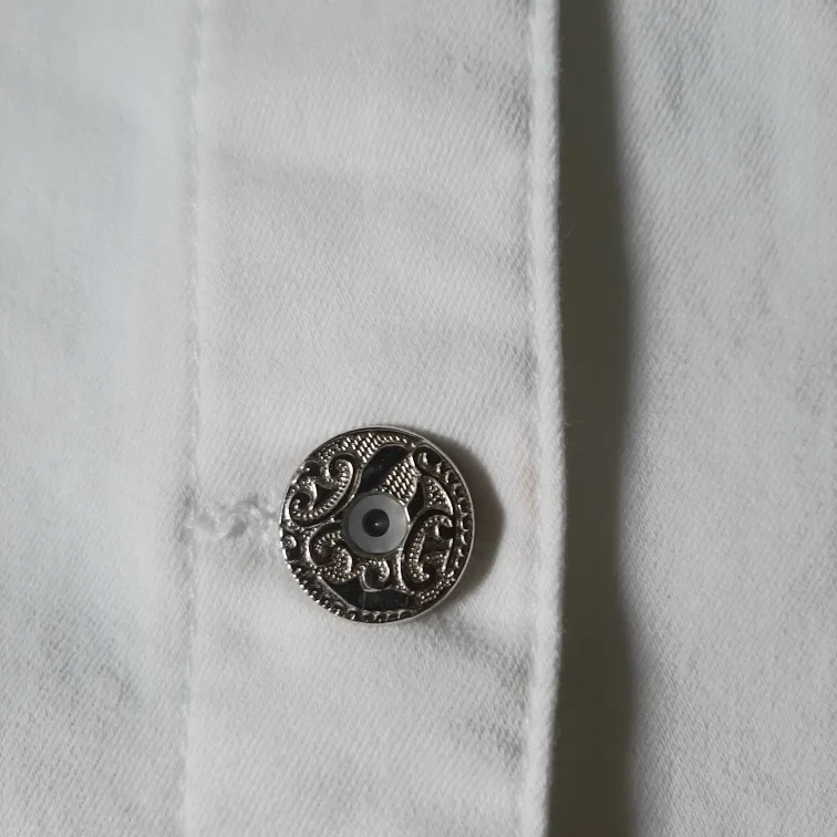 DOLCEZZA White Denim Jacket - Size 3X image indicator(10)